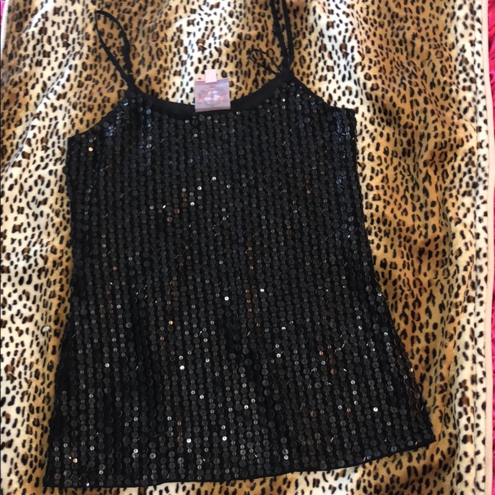 Romeo & Juliet couture black beaded sequin top revolve